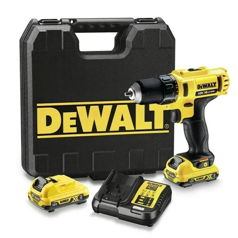 Akumuliatorinis suktuvas-gręžtuvas su akumuliatoriumi Dewalt DCD710D2-QW, 12 V, 2 Ah