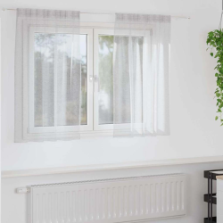 vidaXL Voile aizkaris 2 pcs Gaiši pelēks 140 x 140 cm Poliesters