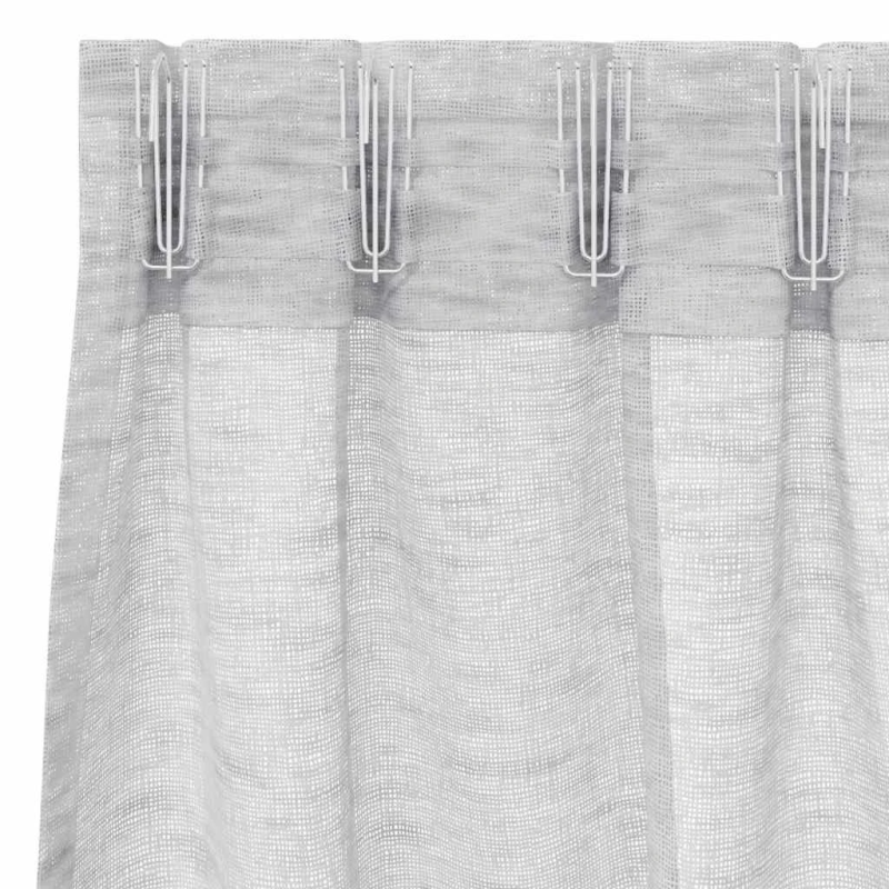 vidaXL Voile aizkaris 2 pcs Gaiši pelēks 245 x 140 cm Poliesters