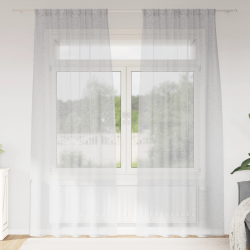 vidaXL Voile aizkaris 2 pcs Gaiši pelēks 260 x 140 cm Poliesters