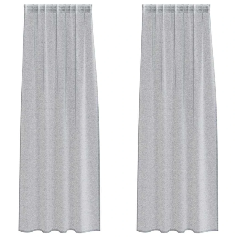 vidaXL Voile aizkaris 2 pcs Tumši pelēks 245 x 140 cm Poliesters