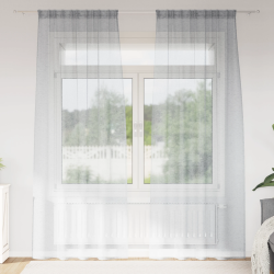 vidaXL Voile aizkaris 2 pcs Tumši pelēks 260 x 140 cm Poliesters