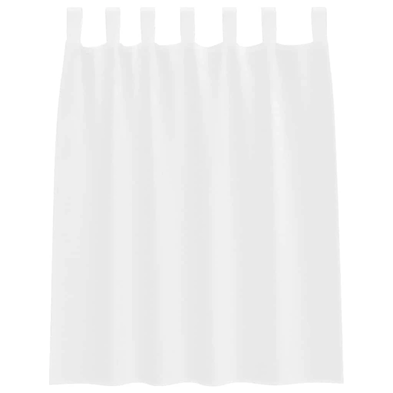 vidaXL Voile aizkaris ar aizkariem 2 pcs Balts 140 x 140 cm Poliesters