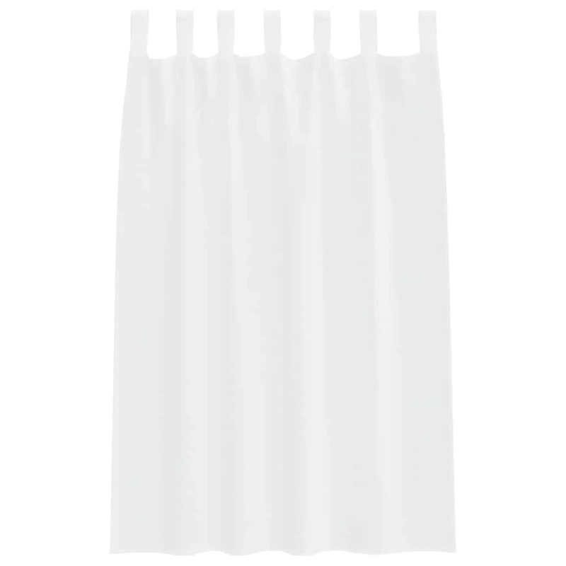 vidaXL Voile aizkaris ar aizkariem 2 pcs Balts 175 x 140 cm Poliesters