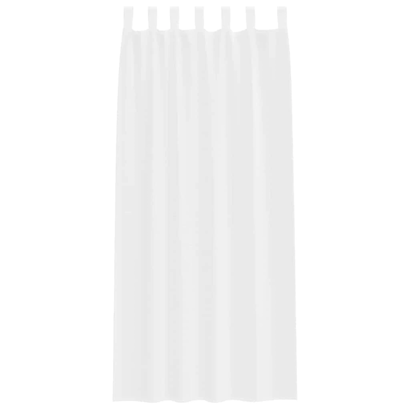 vidaXL Voile aizkaris ar aizkariem 2 pcs Balts 225 x 140 cm Poliesters