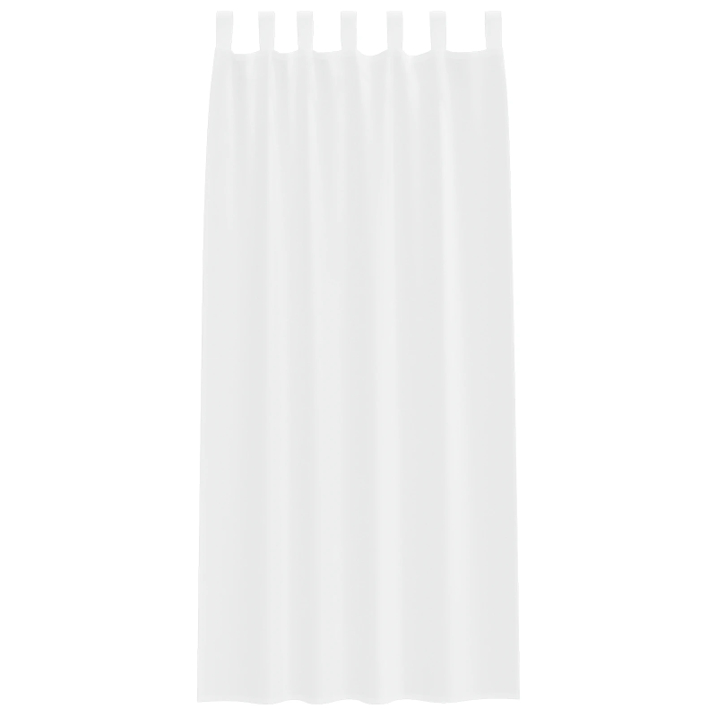 vidaXL Voile aizkaris ar aizkariem 2 pcs Balts 245 x 140 cm Poliesters