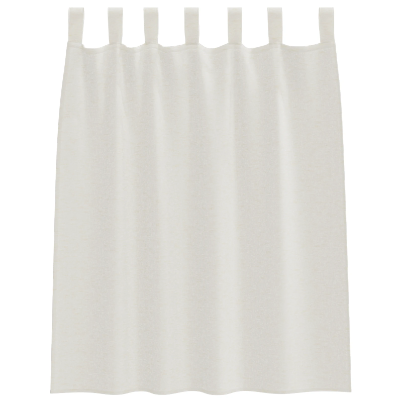 vidaXL Voile aizkaris 2 pcs Krēmkrāsa 140 x 140 cm Poliesters