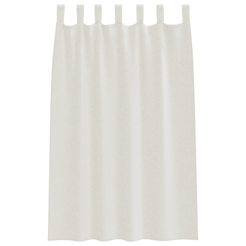 vidaXL Voile aizkaris 2 pcs Krēmkrāsa 175 x 140 cm Poliesters