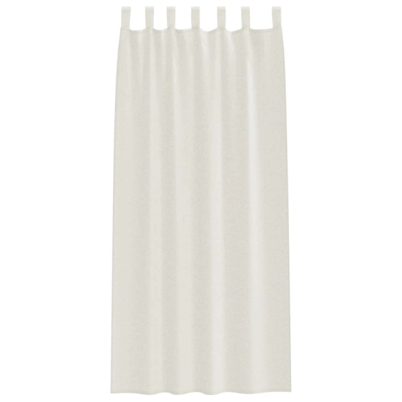 vidaXL Voile aizkaris 2 pcs Krēmkrāsa 260 x 140 cm Poliesters