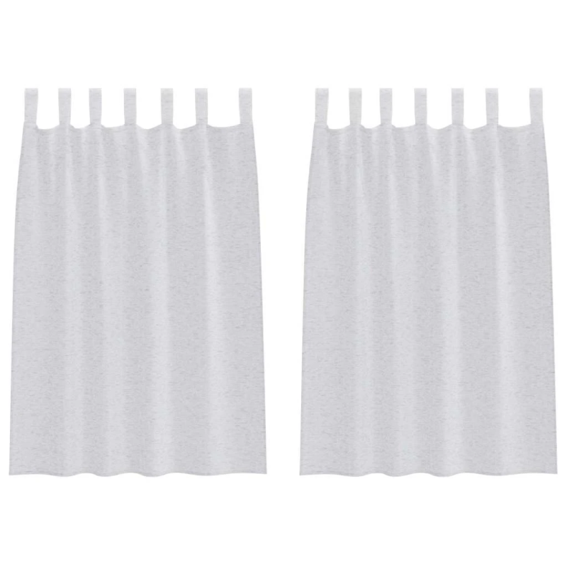 vidaXL Voile aizkaris 2 pcs Gaiši pelēks 140 x 140 cm Poliesters