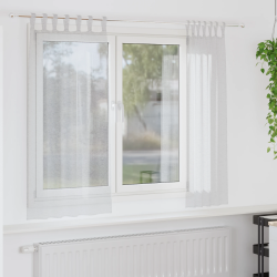 vidaXL Voile aizkaris 2 pcs Gaiši pelēks 175 x 140 cm Poliesters