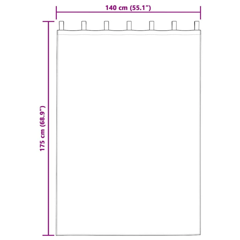 vidaXL Voile aizkaris 2 pcs Gaiši pelēks 175 x 140 cm Poliesters
