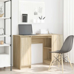 vidaXL rakstāmgalds, 120x42x76 cm, skaidu plāksne, ozolkoka krāsā