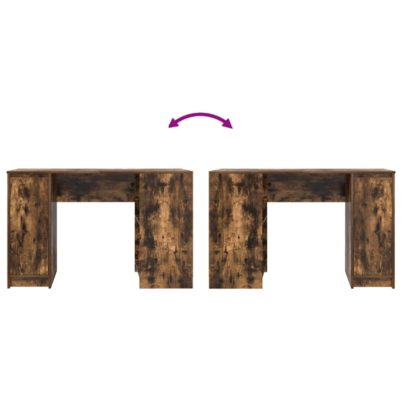 vidaXL rakstāmgalds, ozolkoka krāsa, 120x42x76 cm, inženierijas koks