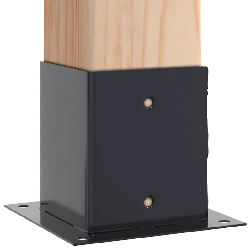 vidaXL Statu pamatnes Kvadrātveida 12 gab Antracīts 101x101 mm