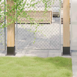 vidaXL Statu pamatnes Kvadrātveida 4 gab Antracīts 121x121 mm