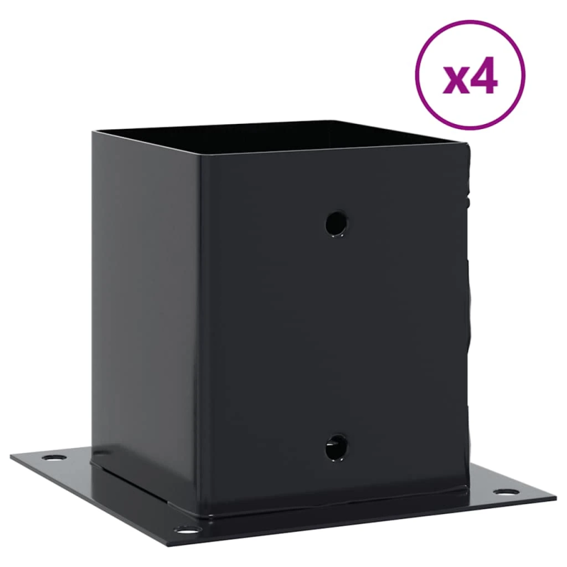 vidaXL Statu pamatnes Kvadrātveida 4 gab Antracīts 121x121 mm