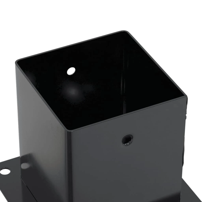 vidaXL Statu pamatnes Kvadrātveida 4 gab Antracīts 121x121 mm