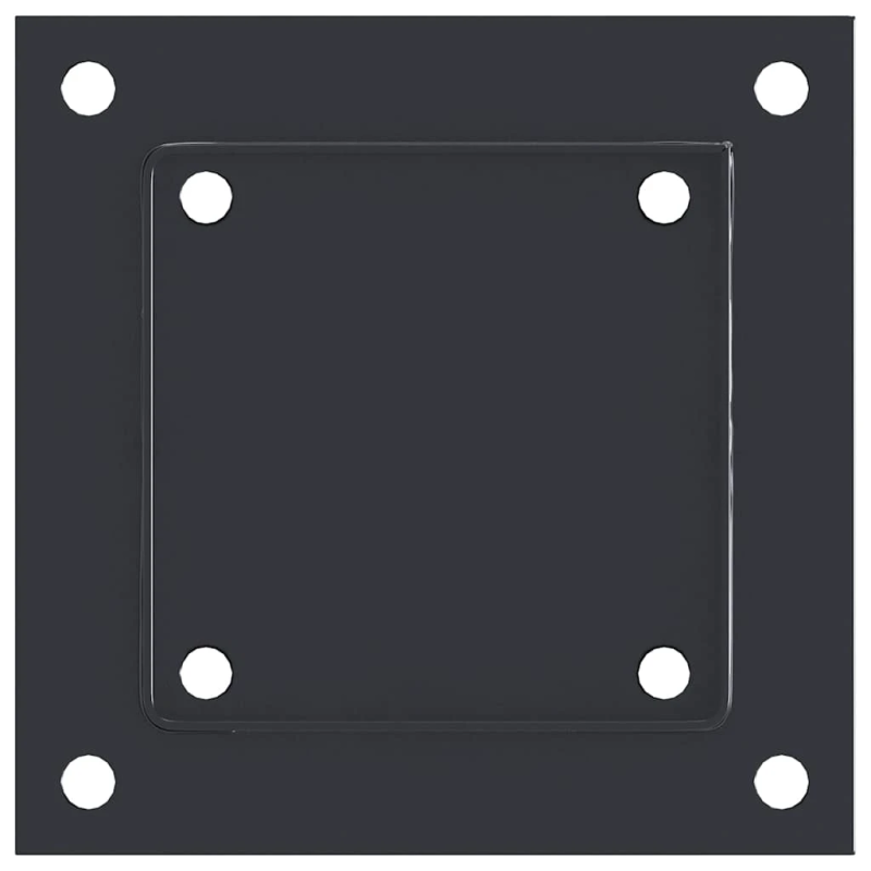 vidaXL Statu pamatnes Kvadrātveida 12 gab Antracīts 121x121 mm