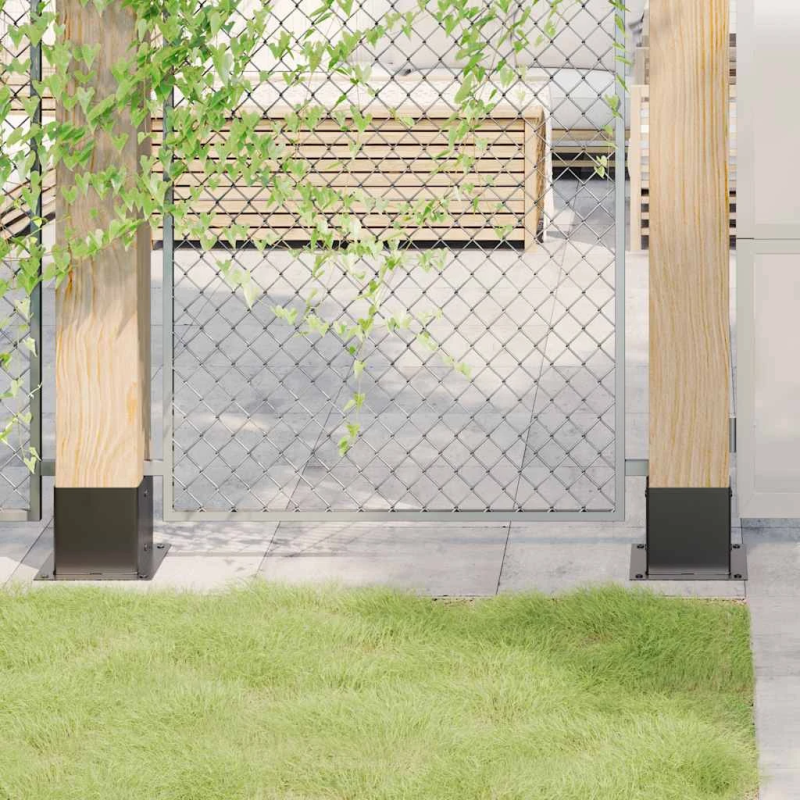 vidaXL Statu pamatnes Kvadrātveida 12 gab Antracīts 141x141 mm