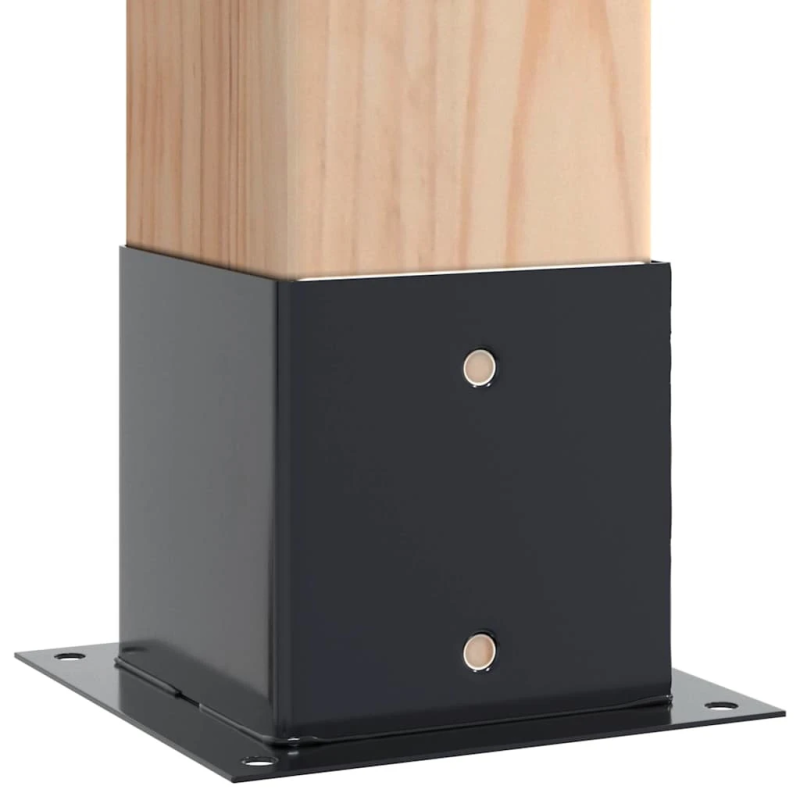 vidaXL Statu pamatnes Kvadrātveida 12 gab Antracīts 141x141 mm