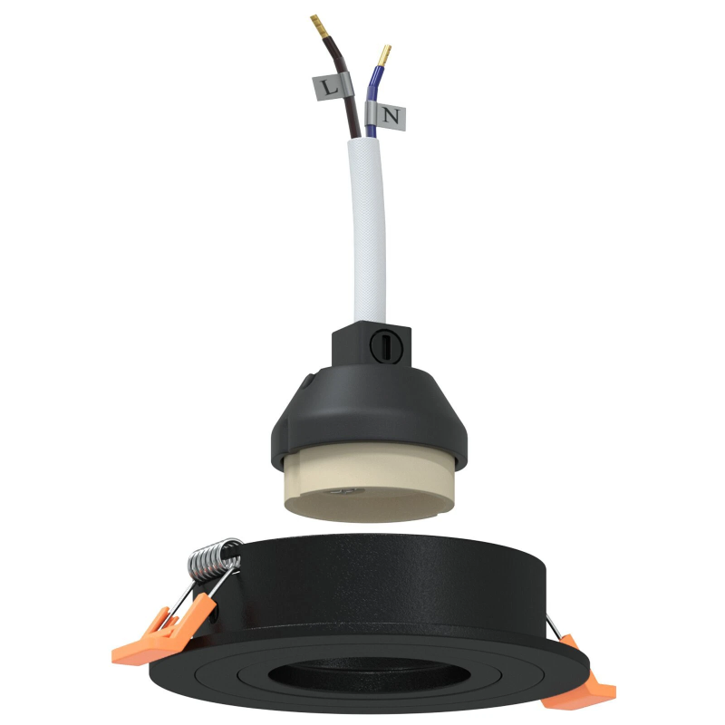 vidaXL Prožektors 6 pcs Melna 9 x 9 x 2 cm Alumīnijs