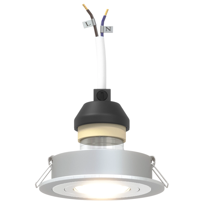 vidaXL Prožektors 6 pcs Sudraba 9 x 9 x 2 cm Alumīnijs