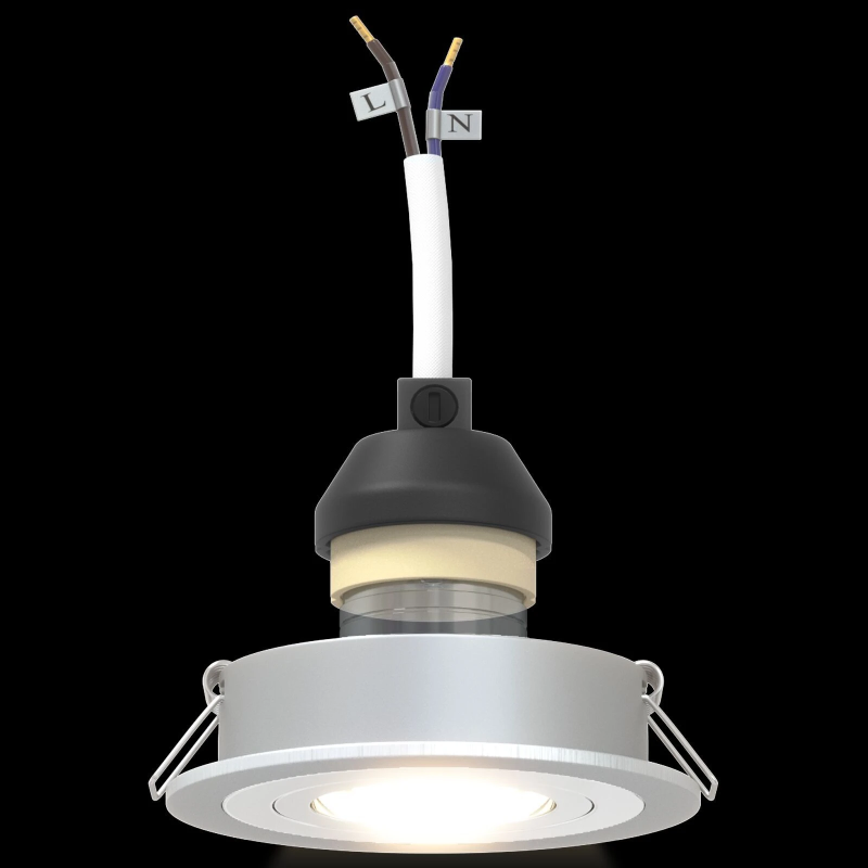 vidaXL Prožektors 6 pcs Sudraba 9 x 9 x 2 cm Alumīnijs