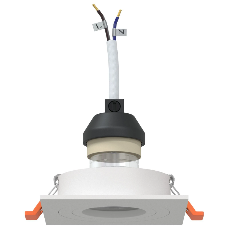 vidaXL Prožektors 6 pcs Balts 9 x 9 x 2 cm Alumīnijs