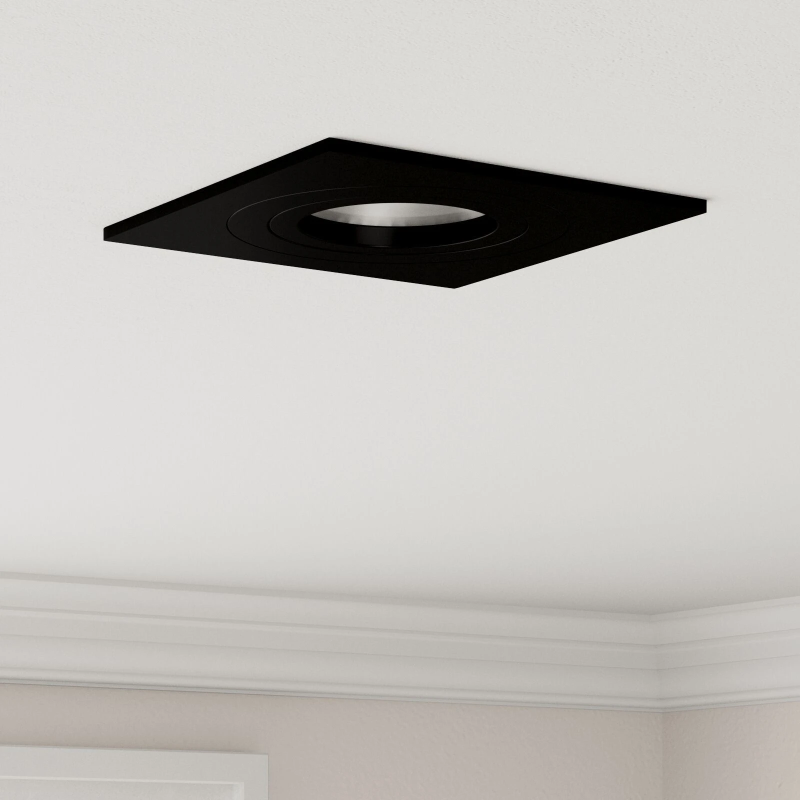 vidaXL Prožektors 12 pcs Melna 9 x 9 x 2 cm Alumīnijs