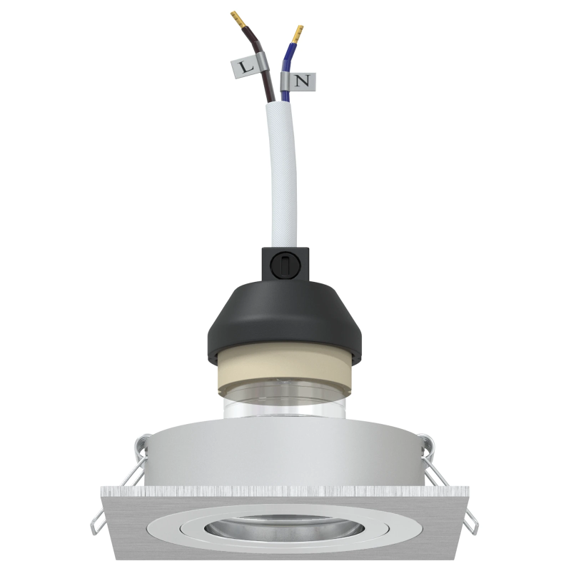 vidaXL Prožektors 12 pcs Sudraba 9 x 9 x 2 cm Alumīnijs