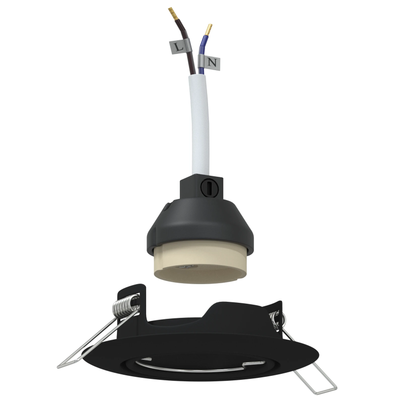 vidaXL Prožektors 24 pcs Melna 9 x 9 x 2.5 cm Metāla