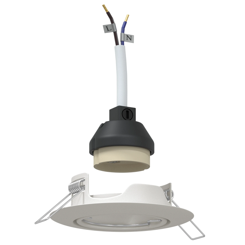 vidaXL Prožektors 6 pcs Balts 9 x 9 x 2.5 cm Metāla