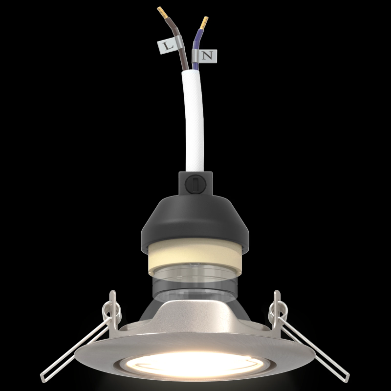 vidaXL Prožektors 6 pcs Sudraba 9 x 9 x 2.5 cm Metāla