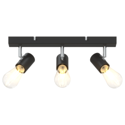 vidaXL Griestu prožektors Melna 38 x 6,5 x 11,5 cm Metāla