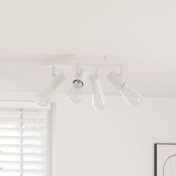 vidaXL Griestu prožektors Balts 26,5 x 26 x 11,5 cm Metāla