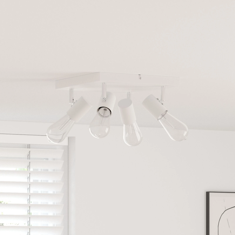 vidaXL Griestu prožektors Balts 26,5 x 26 x 11,5 cm Metāla