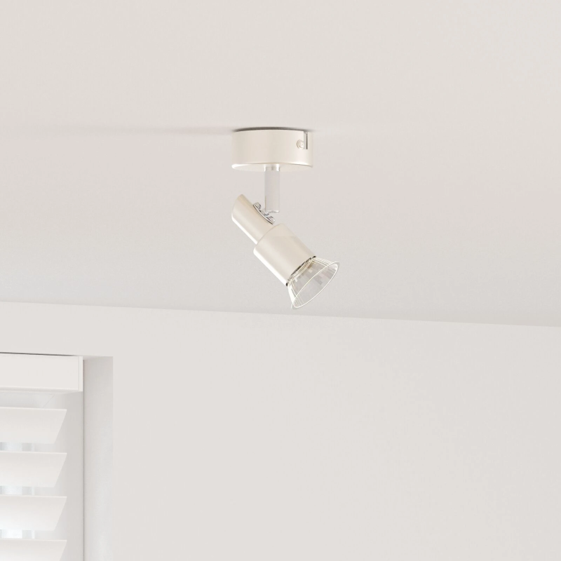 vidaXL Griestu prožektors Niķelis 8 x 8 x 10,5 cm Tērauds