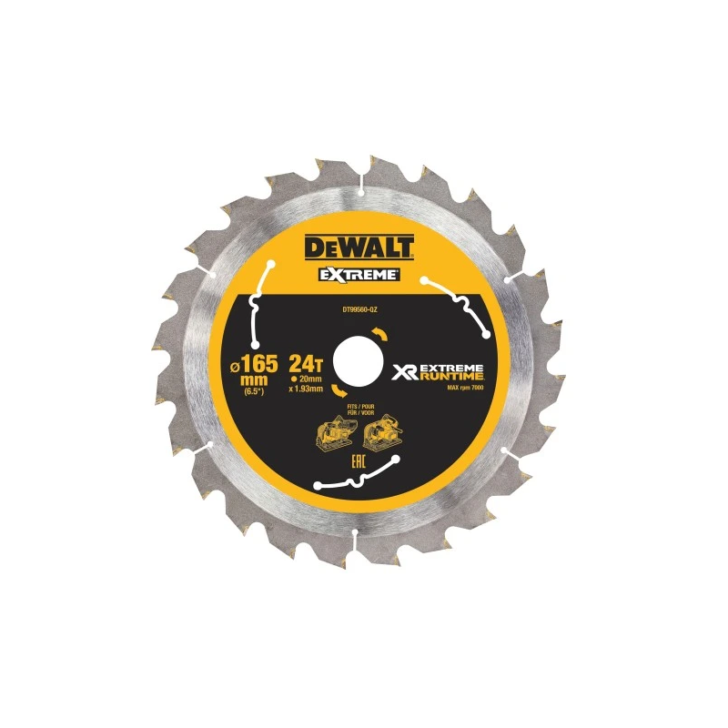 DeWALT Zāģripa XR EXTREME 165mm x 20mm 42T CSB