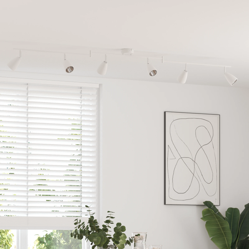 vidaXL Griestu prožektors Balts 25.5 x 8 x 16 cm Metāla