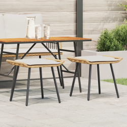 vidaXL Dārza soliņš ar spilvenu 2 pcs Brūna 50 x 40 x 45cm Poliesters