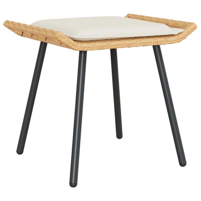 vidaXL Dārza soliņš ar spilvenu 2 pcs Brūna 50 x 40 x 45cm Poliesters