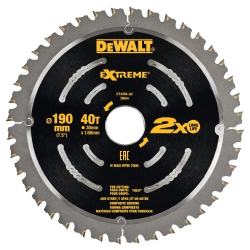 DeWALT Zāģripa 190X30mm CompDeck 40T