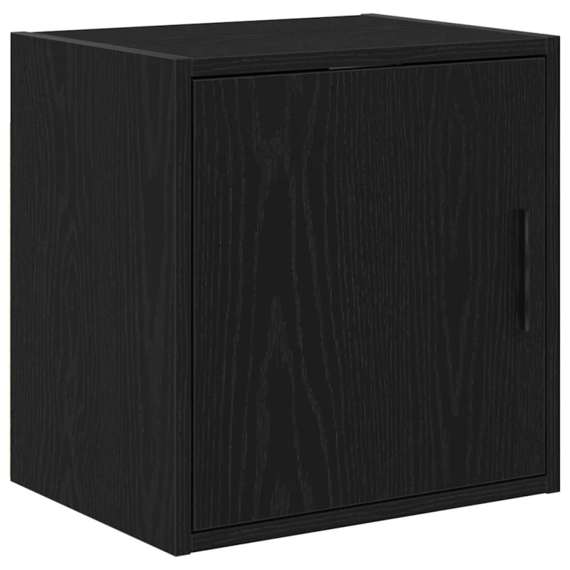 vidaXL garāžas skapji, 2 gab., melna, inženierijas koks