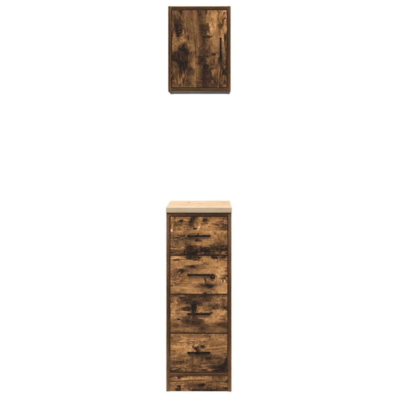 vidaXL garāžas skapji, 2 gab., ozolkoka krāsa, inženierijas koks