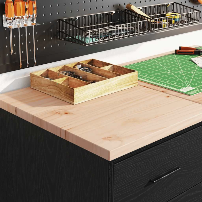 vidaXL garāžas skapji, 2 gab., melna, inženierijas koks