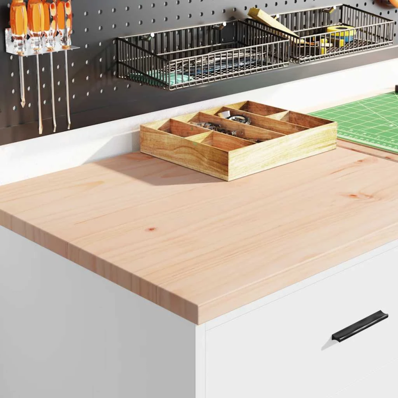 vidaXL garāžas skapji, 2 gab., balti, inženierijas koks