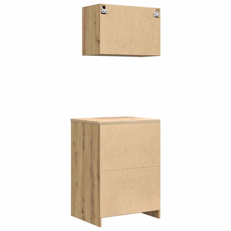 vidaXL garāžas skapji, 2 gab., artisano ąžuolo, inženierijas koks