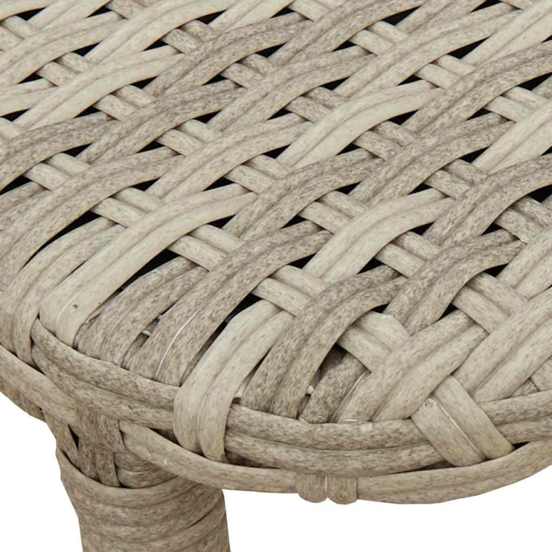 vidaXL Saliekamais dārza galds Gaiši pelēks 90x51x75 cm PE rotangpalma