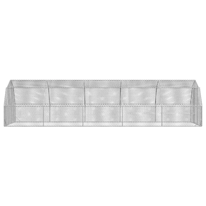 vidaXL vistas skrējiens, 2,5x10x2,25 m, cinkots tērauds